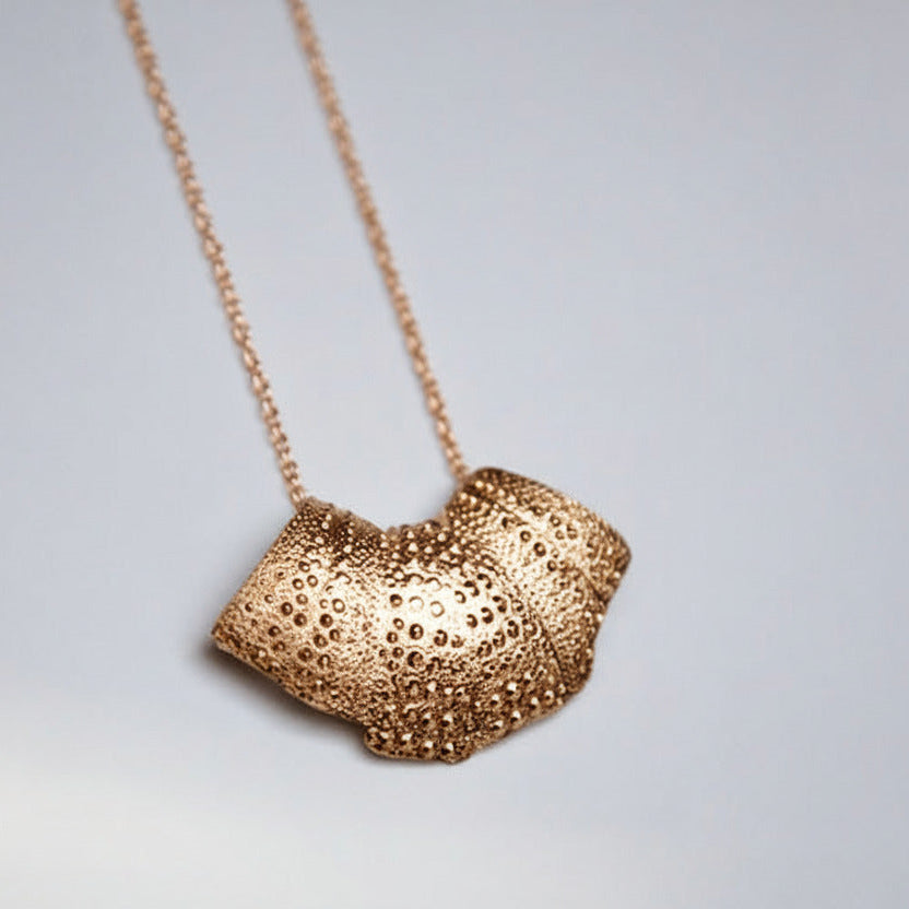 Rose Gold Textured Necklace