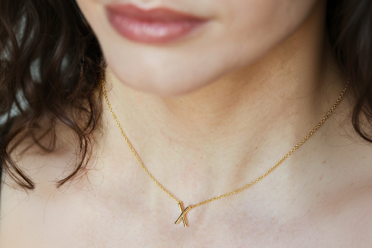 A Little Kiss Necklace in yellow gold perfect present
