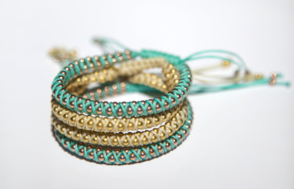 Moyo ‘Heart’ Gold Vermeil Beaded Bracelet