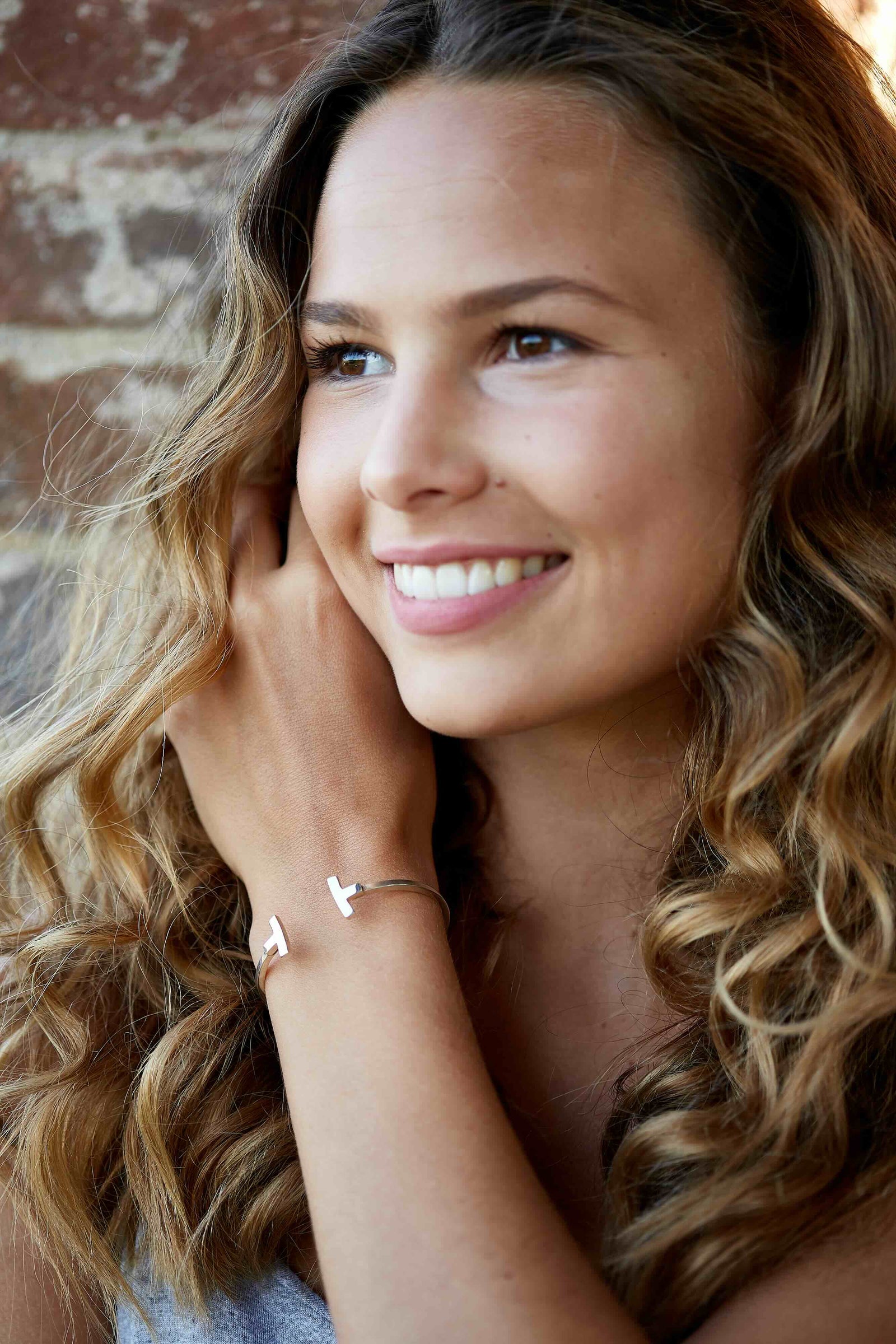 Curved T-Bangle Bracelet