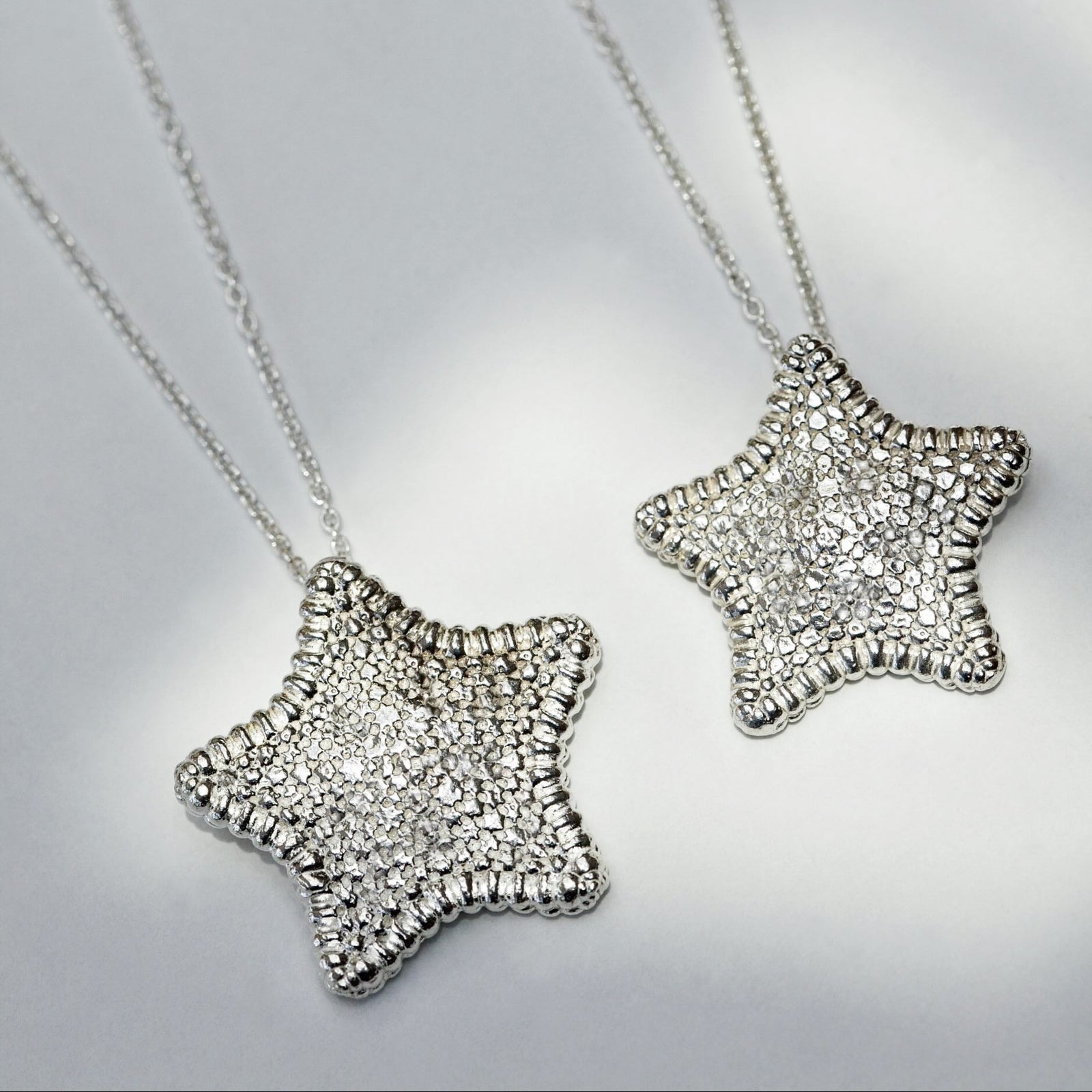 Seastar sea star pendant necklace in two size options