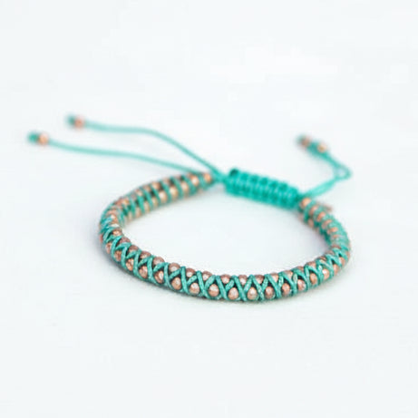 Rose Gold Vermeil Beaded Bracelet 18K