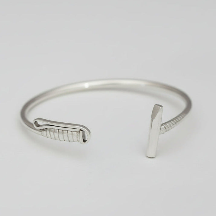Classic Sterling Silver Polo Mallet Polo Stick Bangle
