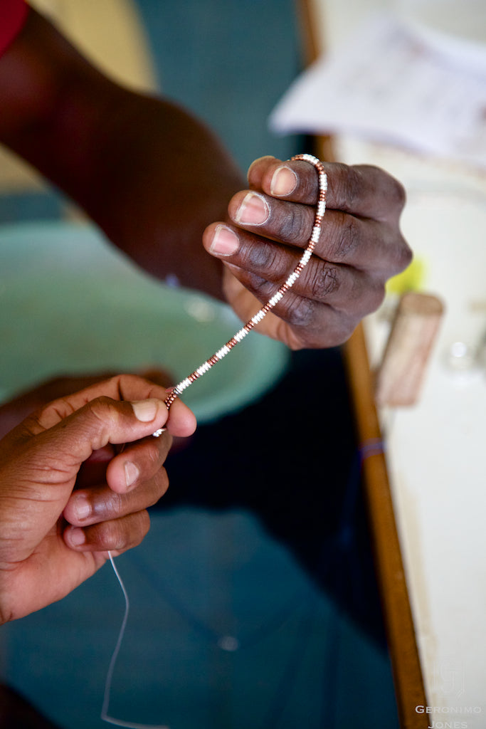 Precious Metal Single Strand Beaded Bracelets