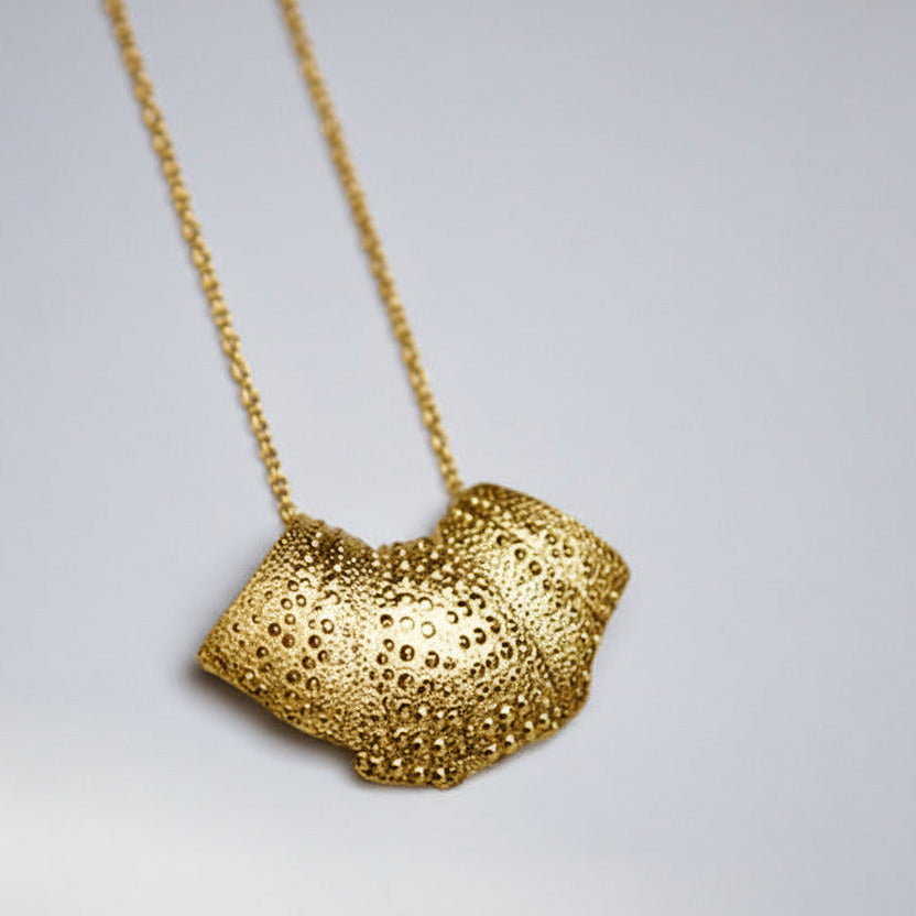 Yellow Gold Textured Necklace