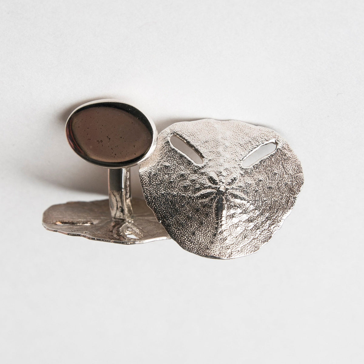 Solid Sterling Silver Sanddollar sand dollar cufflinks
