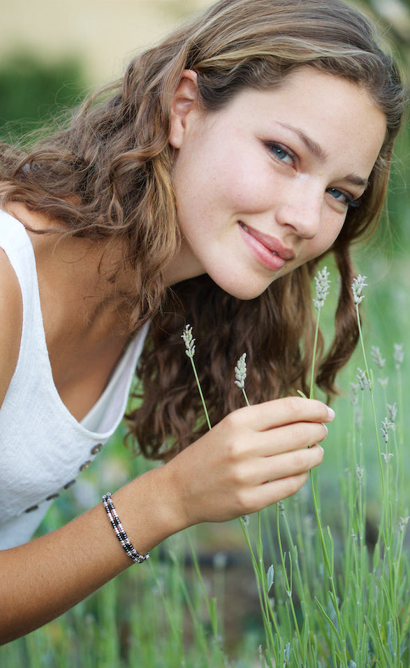 Precious Metal Double Strand Beaded Bracelets